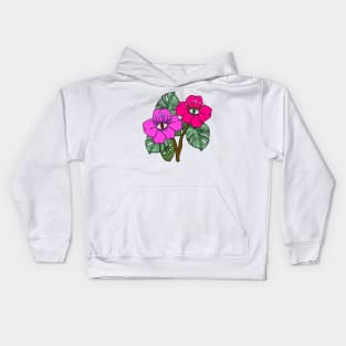 Hibiscus Frieda white bg Kids Hoodie